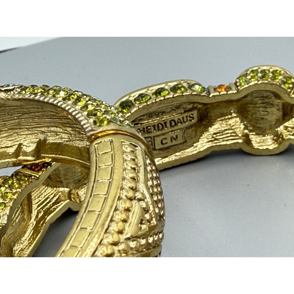 Heidi Daus Triple Play Crystal Bangle Bracelet 2 Pc Red (Siam Multi) STUNNING! - Picture 10 of 12
